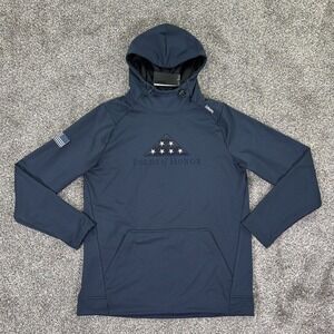 NEW UNRL X Folds Of Honor Crossover Hoodie II Mens Medium Navy‎ Blue Pullover